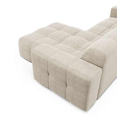 Sia Home - Rechte hoekbanken MAEL -  Fluweel - Crème - 230cm - vtwonen shop