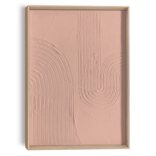 Reinders Sharp Terra Pink schilderij 3d art -  bruin - woonkamer - 40x30cm