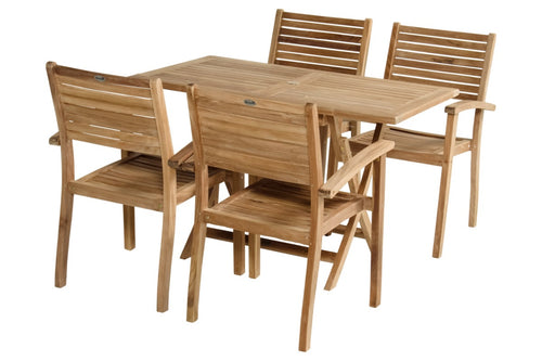 Hartman Tuinstoel Sunderland - Teak Naturel - 60x60x90cm - vtwonen shop