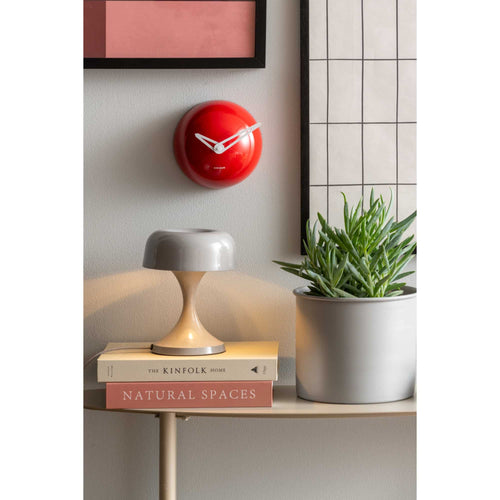 Karlsson wandklok Cool Retro Cap - rood - Ø15cm