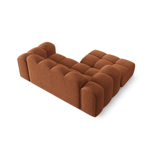 Cosmopolitan Design - Linker hoekbank Treno 2-zits, chenille baksteen - 164x180x70cm