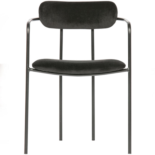 WOOOD eetkamerstoelen Ivy- Fluweel - Zwart - Set van 2 - vtwonen shop