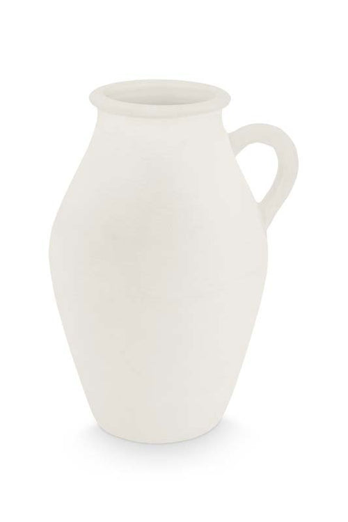 vtwonen Vaas - Terracotta - Wit - 24x36cm
