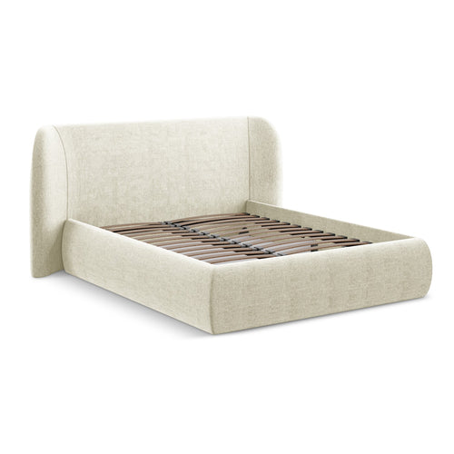 LaMiaSofa Bed met opbergruimte Trieste - chenille stof - beige - 210x215x110