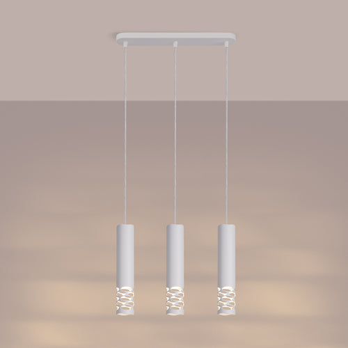 Sollux Lighting Hanglamp LIRO 3L wit - 40x6x125cm