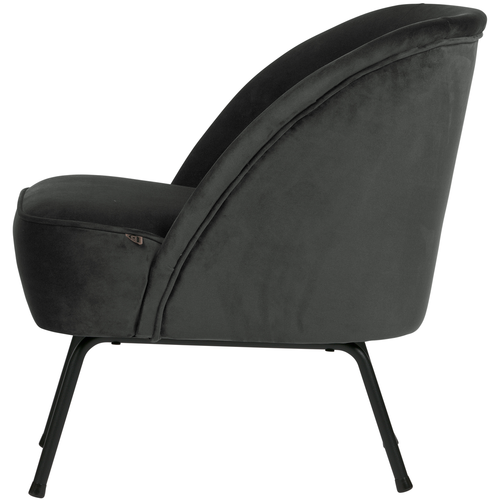 BePureHome fauteuil Vogue - Velvet - Zwart - 69x57x70 - vtwonen shop