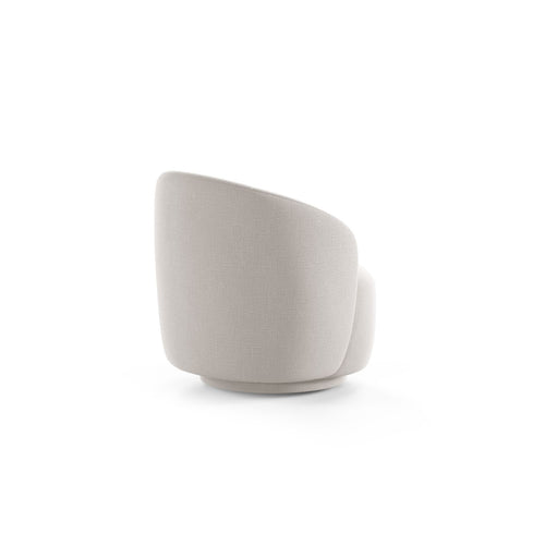 Cosmopolitan Design - Draaistoel Savona structurele stof lichtbeige - 72.5x69x70.5cm