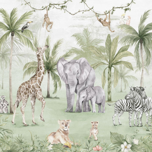 Sanders & Sanders fotobehang jungle dieren meerkleurig - 318 x 275 cm - 640879