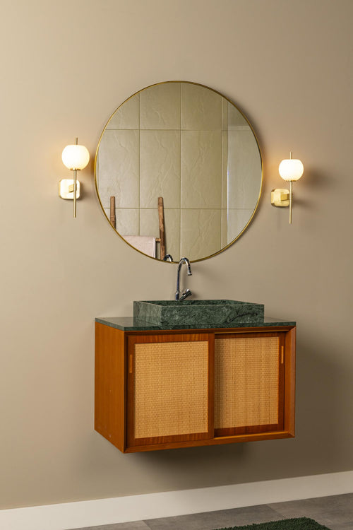 Lucide wandlamp badkamer ELDA - 1xG9 - Mat Goud / Messing - vtwonen shop