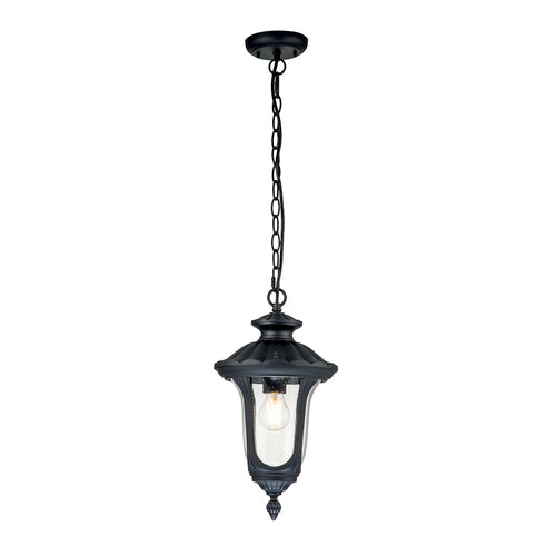 Elstead Chicago Hanglamp voor buiten, getextureerd zwart, IP44