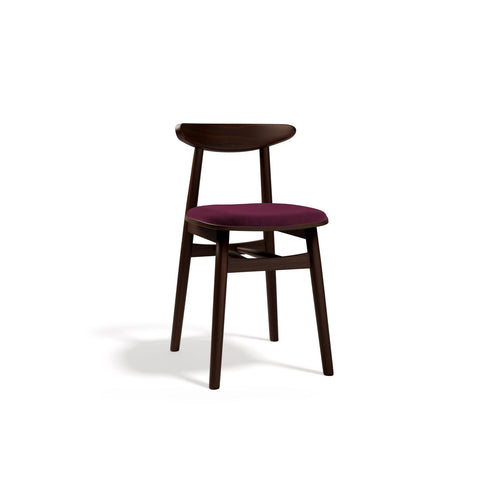 Set van 2 stoelen Bony flueel bordeaux - 47x42x80cm