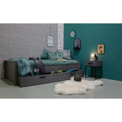 WOOOD bed excl. lade Morris - Grenen - Leem - 214x53x95 - vtwonen shop