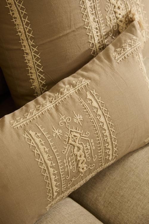 Calma House Kussenhoes Traste - Steenkleur - 30x60