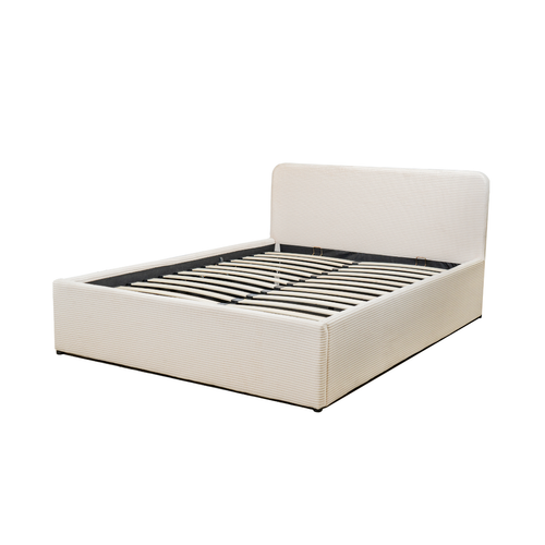 Calicosy - Opbergbed LIVY - Beige hoofdbord - 88x170x215 cm