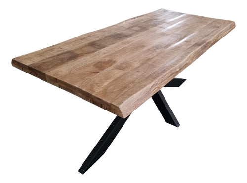 StarFurn Eettafel Boston - Rechthoek Naturel Mangohout - 220x100x76cm
