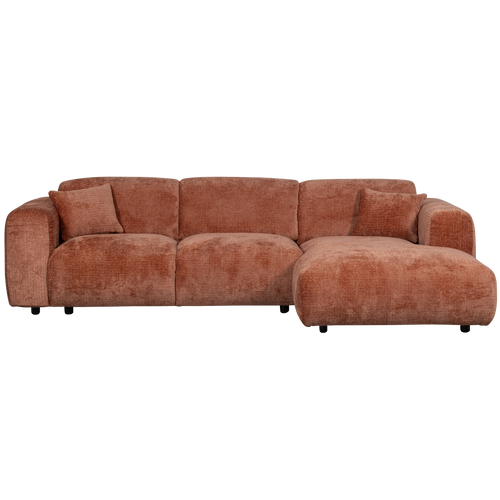 WOOOD chaise longue bank rechts Cloud - Chenille - Terra - 80x280x165 - vtwonen shop