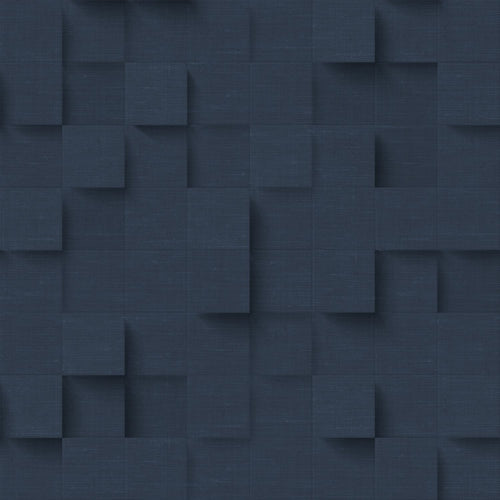 Origin Wallcoverings behang 3D kubussen donkerblauw - 50 x 900 cm - 347902 - vtwonen shop