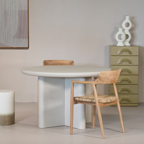 Giga Meubel Eettafel Miso - Rond Beige - Eco Composiet - 120cm - vtwonen shop