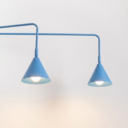 Sollux Lighting Wandlamp NOX 2 lichtblauw met schakelaar - 150x80x30cm