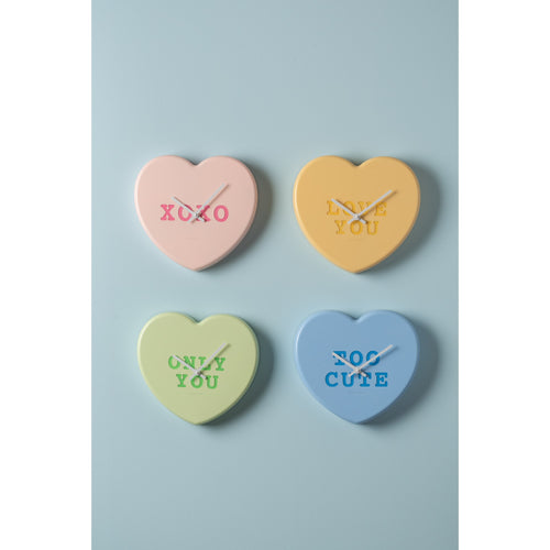 Karlsson wandklok Heart Candy - geel - 30x6.2x27cm - vtwonen shop