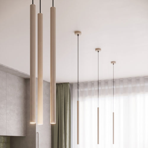 Sollux Lighting Hanglamp ARCHE 1 taupe - 8x8x120cm