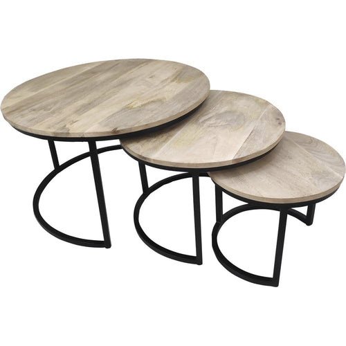 Lesli Living sidetable Jayden - zwart - A Ø75x45cm