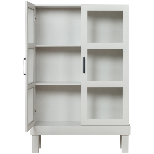 Basiclabel vitrinekast Bonk - Grenen - Mist - 160x103x37 - vtwonen shop