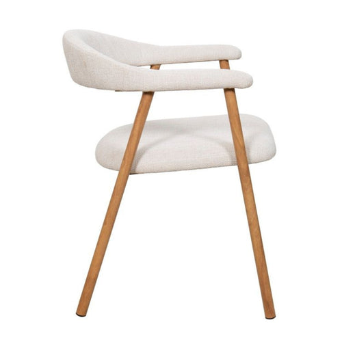 Giga Meubel Eetkamerstoel Mila - Beige/Naturel - Zithoogte 48cm - Set van 2 - vtwonen shop