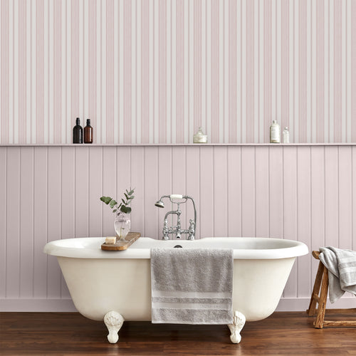 Laura Ashley Vliesbehang - Heacham Stripe - Blush