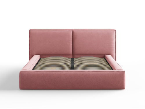 Micadoni Opbergbed met hoofdeinde Jodie 160x200cm, structurele stof, roze - 228x214x108cm