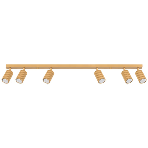 Sollux Lighting Plafondlamp KARBON 6L goud - 117x6,5x16,5cm