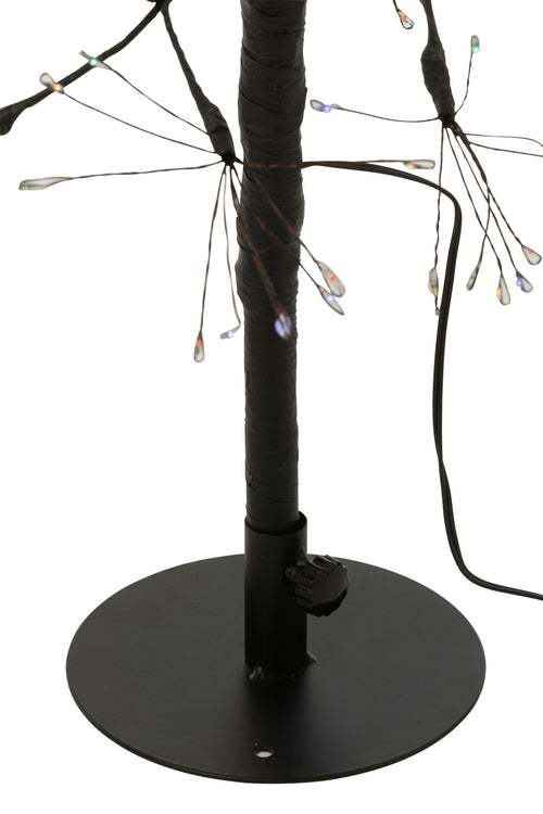 J-Line decoratie Boom Multicolor - ijzer - zwart - small - LED lichtjes - vtwonen shop