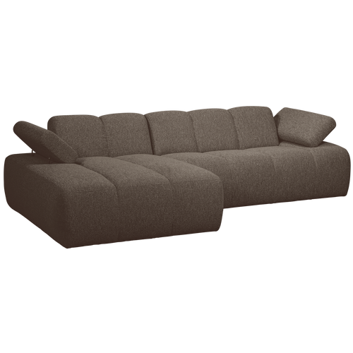 WOOOD chaise longue links Mojo - Bouclé - Bruin Melange - vtwonen shop