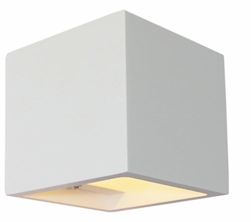 Artdelight wandlamp Plaster - 1 lichts - 11.5  x 11.5   cm - wit