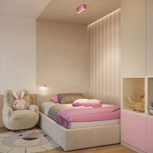 Sollux Lighting Plafondlamp MODO 3 roze Gx53 - 32,4x10,4x8,2cm