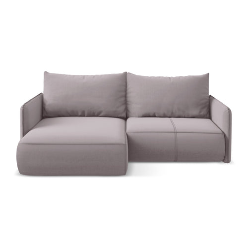 LaMiaSofa hoekbank links Palermo - velours - lavendel - 207x148x86