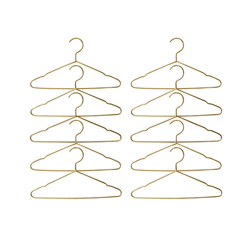 HKLIVING kledingrek met hangers Chubby – messing - vtwonen shop