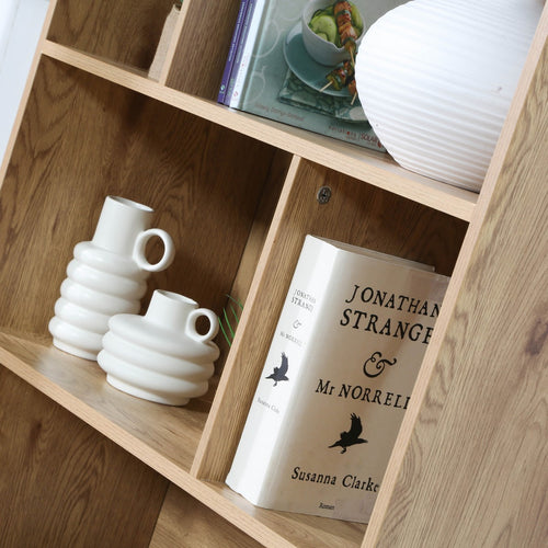 Calicosy - JAYA Boekenkast Woonkamer - Licht hout - 35x80x175 cm