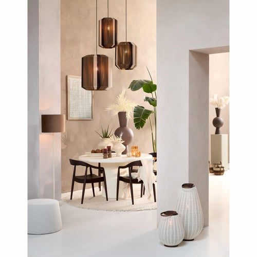Light & Living vloerlamp Washington - bruin - Ø25cm