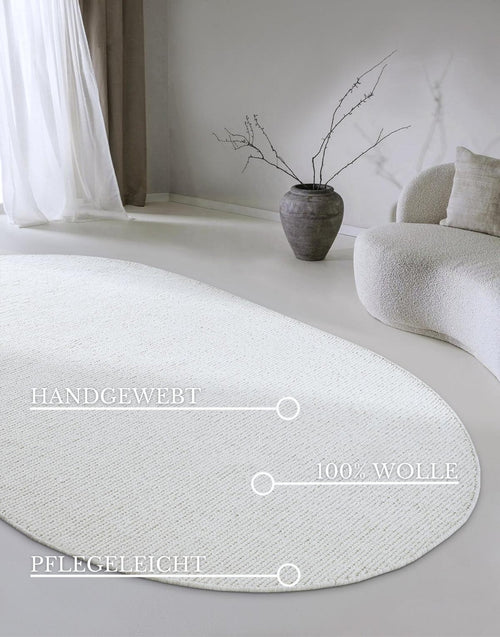 Villeroy & Boch 1748 Wool Rug Francois Natural White 160x230 Oval cm