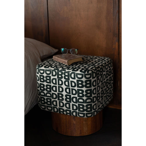 Dutchbone Monogram Kruk - Bruin - vtwonen shop