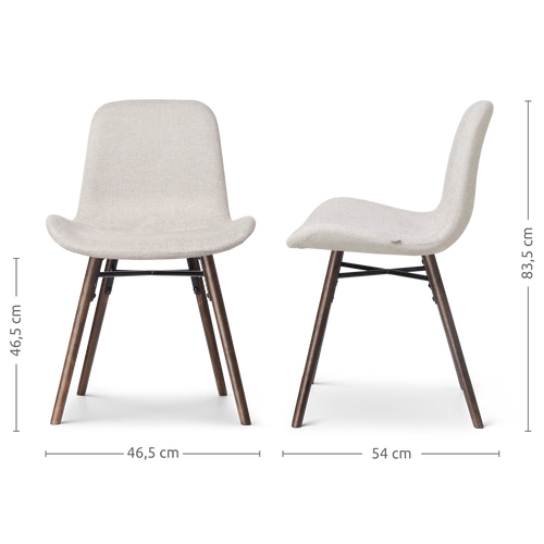 Nolon Nena-Fé Eetkamerstoelen Set van 2 - Beige - Walnoot - vtwonen shop