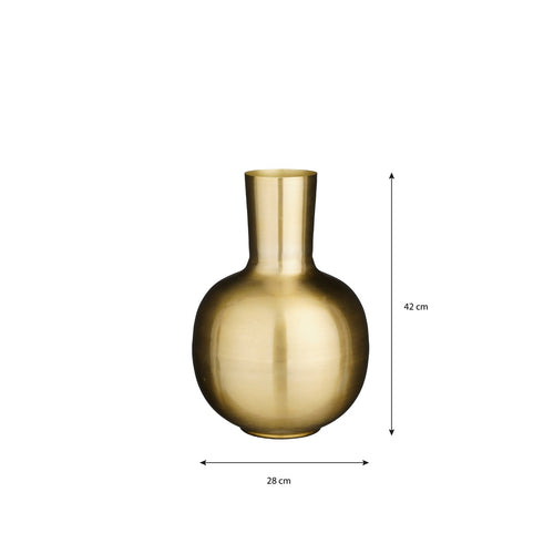 Mica Decorations Dara Vaas - H42 x Ø28 cm - Metaal - Goud