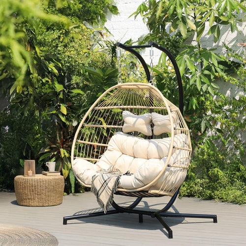 HOME DELUXE hangstoel LOMA – 2 zits beige - vtwonen shop