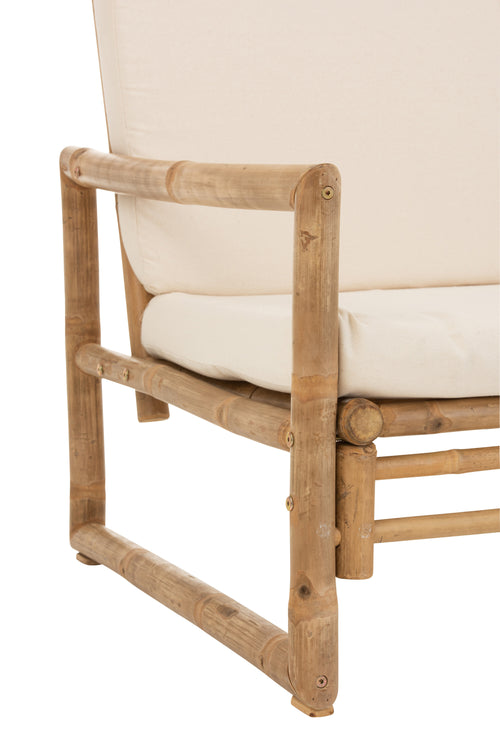 J-Line Rotan zetel - 2 pers - bamboe & textiel - naturel - vtwonen shop