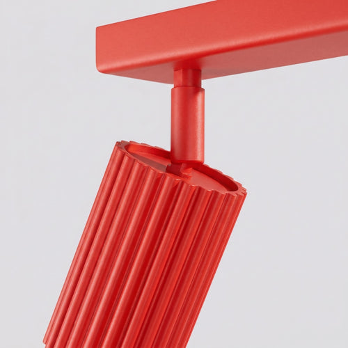 Sollux Lighting Plafondlamp KARBON 4L rood - 81x6,5x16,5cm