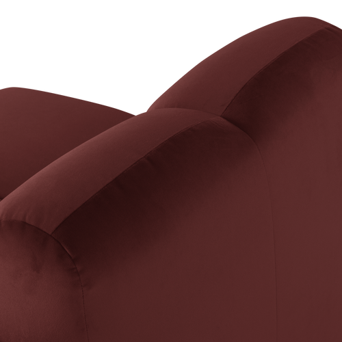 WOOOD 1-zits bank Mojo - Velvet - Kastanjebruin - 74x84x97