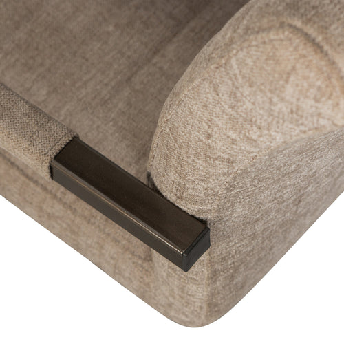 WOOOD eetkamerstoelen Bas - Geweven Stof - Zand Melange - Set van 6 - vtwonen shop