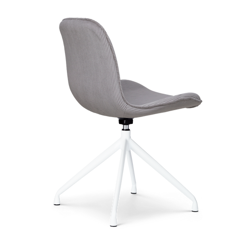 Nolon Nola-Fé Draaibare Eetkamerstoelen Set - Rib Warm Grijs - Wit