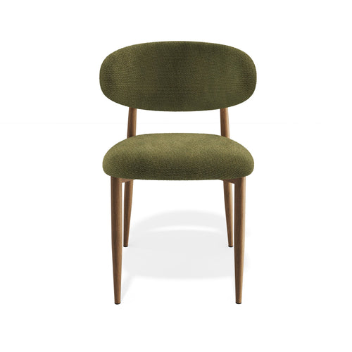 Premium Interiors - Set van 2 stoelen LINA - krullend fluweel vintage groen 52cm